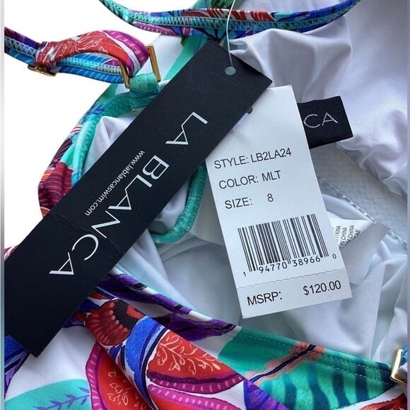 La Blanca Tropez Tropical Print
Shoulder One-Piece Swimsuit-Blue Multi New 4 - Picture 8 of 15